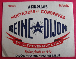 Buvard Moutarde Reine De Dijon. Theveniaud Et Fils. Vers 1950 - Mostard