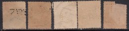 5 Perfins, Perfin, British India Used, KG V Series - Perforadas