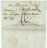 No 9 ARM. D'ITALIE - Verona Pour Paris 1808 - Armée D'Italie - Army Postmarks (before 1900)