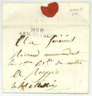 No 8 ARM. D'ITALIE - Sextius MIOLLIS (1759-1828) Général - Florence Firenze Pour Reggio 1800 - Army Postmarks (before 1900)