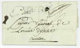 ARM. D'ITALIE 18ME D.ON - Berthier - Château De Brescia Pour Milan 1797 - Armée D'Italie - Army Postmarks (before 1900)