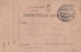 WARFIELD POSTCARD, KAPOSVAR HOSPITAL, WW1, CENSORED, 1915, HUNGARY - Lettres & Documents