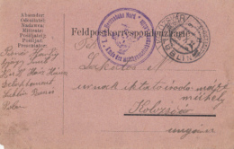 WARFIELD POSTCARD, WW1, CENSORED, SENT FROM LUBLIN, 1916, HUNGARY - Briefe U. Dokumente