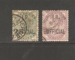 GRANDE BRETAGNE TIMBRE DE SERVICE  N°2 ET 2A  OBLITERE  DE1882 - Oficiales