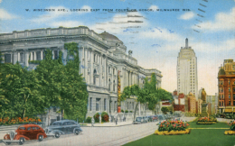 US MILWAUKEE / Wisconsin Avenue, Looking From East From Court Of Honor / CARTE COULEUR TOILEE - Milwaukee