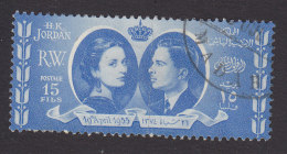 Jordan, Scott #322, Used, Prencess Kina Abdul Hamid And King Hussein, Issued 1955 - Jordanien