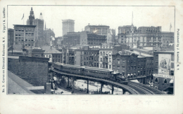 US NEW YORK CITY / Curve On Elevated Railroad / - Plaatsen & Squares