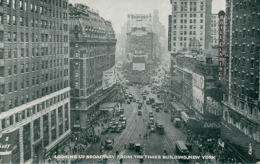 US NEW YORK CITY / Looking Up Broadway From The Times Building / CARTE GLACEE - Broadway