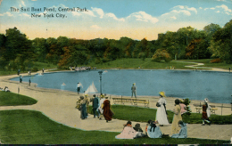US NEW YORK CITY / The Sail Boat Pond, Central Park / CARTE COULEUR GLACEE - Central Park