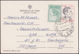 1986-EP-127 CUBA. POSTAL STATIONERY. 1986. Ed.138. JULIO ANTONIO MELLA. SANCTI SPIRITUS. - Lettres & Documents