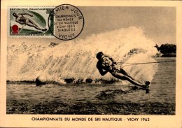 LES SPORTS..CHAMPIONNATS DE SKI NAUTIQUE..VICHY 1963....CPSM GRAND FORMAT - Water-skiing