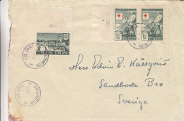 Croix Rouge - Finlande - Lettre De 1947 - Oblitération Helsinki - Avec Vignette De Fermeture - Lancement Du Javelot - Covers & Documents