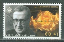 POSTE VATICANE 2003: Sas 1327, Escriva, O - FREE SHIPPING ABOVE 10 EURO - Usados