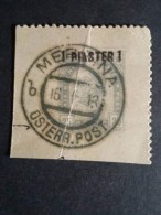 STAMPS AUSTRIA LEVANTE 1900 25 KRUZER OVERPRINT 1 PIASTRA OBLITERE MERSINA (TURCHIA) - Eastern Austria