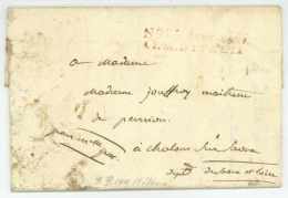 No. 12 PORT-PAYÉ ARM. D'ITALIE - Milano Pour Chalon-sur-Saone - 1811 - Armée D'Italie - Army Postmarks (before 1900)