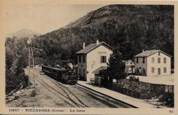 CPA Corse Corsica VIZZAVONA Gare Train Non Circulé - Corte