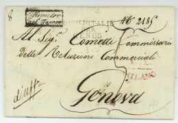 ROYAUME D'ITALIE - Lettre Militairte - Milano Pour Genova / Genes 1809 - R.AUME D'ITALIE PAR GENES - Legerstempels (voor 1900)