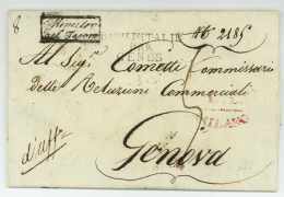 ROYAUME D'ITALIE - Lettre Militairte - Milano Pour Genova / Genes 1809 - R.AUME D'ITALIE PAR GENES - Marques D'armée (avant 1900)