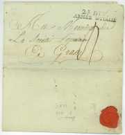 2E DIV. ARMEE D'ITALIE - Paris Pour La SOCIETE POPULAIRE DE GRASSE - 1794 - Terreur - Army Postmarks (before 1900)