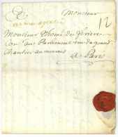 ARMEE D'ITALIE - Guerre De La Succession De Pologne - San Matteo Pour Paris - 1734 - Lettre D'un Général - Sellos De La Armada (antes De 1900)