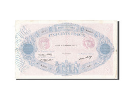 Billet, France, 500 Francs, 500 F 1888-1940 ''Bleu Et Rose'', 1932, 1932-11-03 - 500 F 1888-1940 ''Bleu Et Rose''