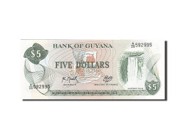 Billet, Guyana, 5 Dollars, 1966, 1992, KM:22f, NEUF - Guyana