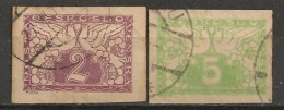 Timbres - Tchécoslovaquie - 1919 - Journaux - N° 9 Et  10 - - Dagbladzegels