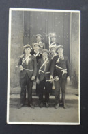 SUPERBE CPA CARTE PHOTO VARADES MESANGER FANFARE TROMPETTE MUSIQUE ORCHESTRE - Varades