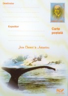 ANTARCTIC EXPEDITION, JEAN CHARCOT, WHALE, PC STATIONERY, ENTIER POSTAL, 2003, ROMANIA - Antarctische Expedities