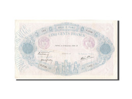 Billet, France, 500 Francs, 500 F 1888-1940 ''Bleu Et Rose'', 1939, 1939-11-09 - 500 F 1888-1940 ''Bleu Et Rose''