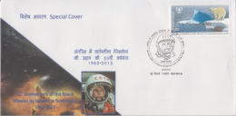 India  2013   Space  Valentina Tereshkova In Outer Space  New Delhi  Cover   #  90776  Inde  Indien - Asia