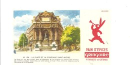 Buvard GRINGOIRE Pain D´Epices GRINGOIRE N°106 La Place Et La Fontaine Saint-Michel - Peperkoeken