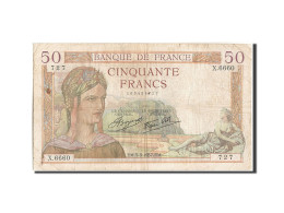 Billet, France, 50 Francs, 50 F 1934-1940 ''Cérès'', 1937, 1937-08-05, TB - 50 F 1934-1940 ''Cérès''