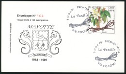 Mayotte   N° 78 - La Vanille.  Tirage Limité - Premier Jour 6.11.1999 - Storia Postale