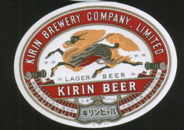 Kirin Lager Beer (Kirin Brewery, Japan), Beer Label From 60`s. - Beer