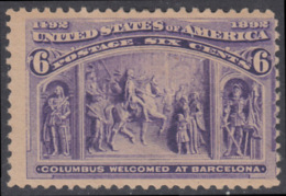 !a! USA Sc# 0235 SINGLE (hinged) - Columbus Welcomed At Barcelona - Unused Stamps