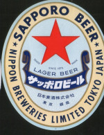 Saporo Beer (Nippon Breweries, Tokyo Japan), Beer Label From 60`s. - Beer
