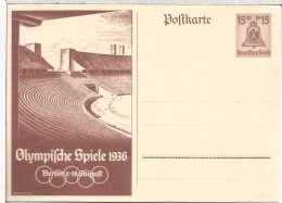 ALEMANIA REICH ENTERO POSTAL JUEGOS OLIMPICOS DE BERLIN 1936 ESTADIO OLIMPICO - Sommer 1936: Berlin