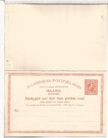 ISLANDIA ENTERO POSTAL DOBLE - Postal Stationery