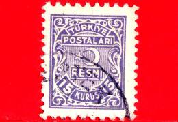 TURCHIA - Usato - 1948 - Resmi - 15 - Gebraucht