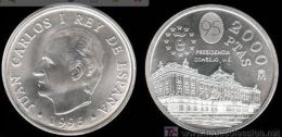 ESPAGNE SPAIN SPANIEN ESPAÑA 1995 KRA 954 CONSEJO DE EUROPA 2.000 PTAS PLATA SIVER ARGENT SC NC - Sets Sin Usar &  Sets De Prueba