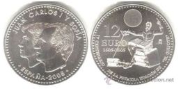 ESPAGNE SPAIN SPANIEN ESPAÑA 2005 KRA 1067 DON QUIJOTE 12 EUROS PLATA SIVER ARGENT SC UNC - Ongebruikte Sets & Proefsets