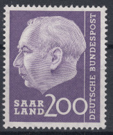 Saar 1957 Mi#399 Mint Never Hinged - Unused Stamps