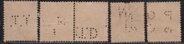 5 Perfin, Perfins On KG V Issue, British India Used - Perforadas