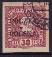 POLAND 1918 Krakow Newspaper Fi 54 Used Signed Petriuk IIC-97 - Usati