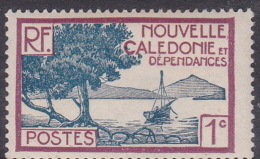 New Caledonia SG 137 1928 Definitives 1c Blue And Purple MNH - Unused Stamps