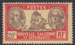 New Caledonia SG 178 1928 Definitives  20 F Brown And Red On Yellow MNH - Unused Stamps