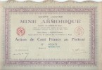 Action De 100 Fr Au Porteur/Sté Anonyme De La Mine Armorique/Hanoî/TONKIN/1930   ACT94bis - Afrique
