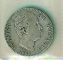 I. REGNO - UMBERTO I° ANNO 1886 - 2 LIRE ARGENTO  - QUALITA' BB/SPL - NON PULITA PATINA ORIGINALE  - ZECCA ROMA - 1878-1900 : Umberto I.