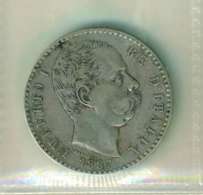 I. REGNO - UMBERTO I° ANNO 1887 - 2 LIRE ARGENTO  - QUALITA' BB/SPL - NON PULITA PATINA ORIGINALE  - ZECCA ROMA - 1878-1900 : Umberto I